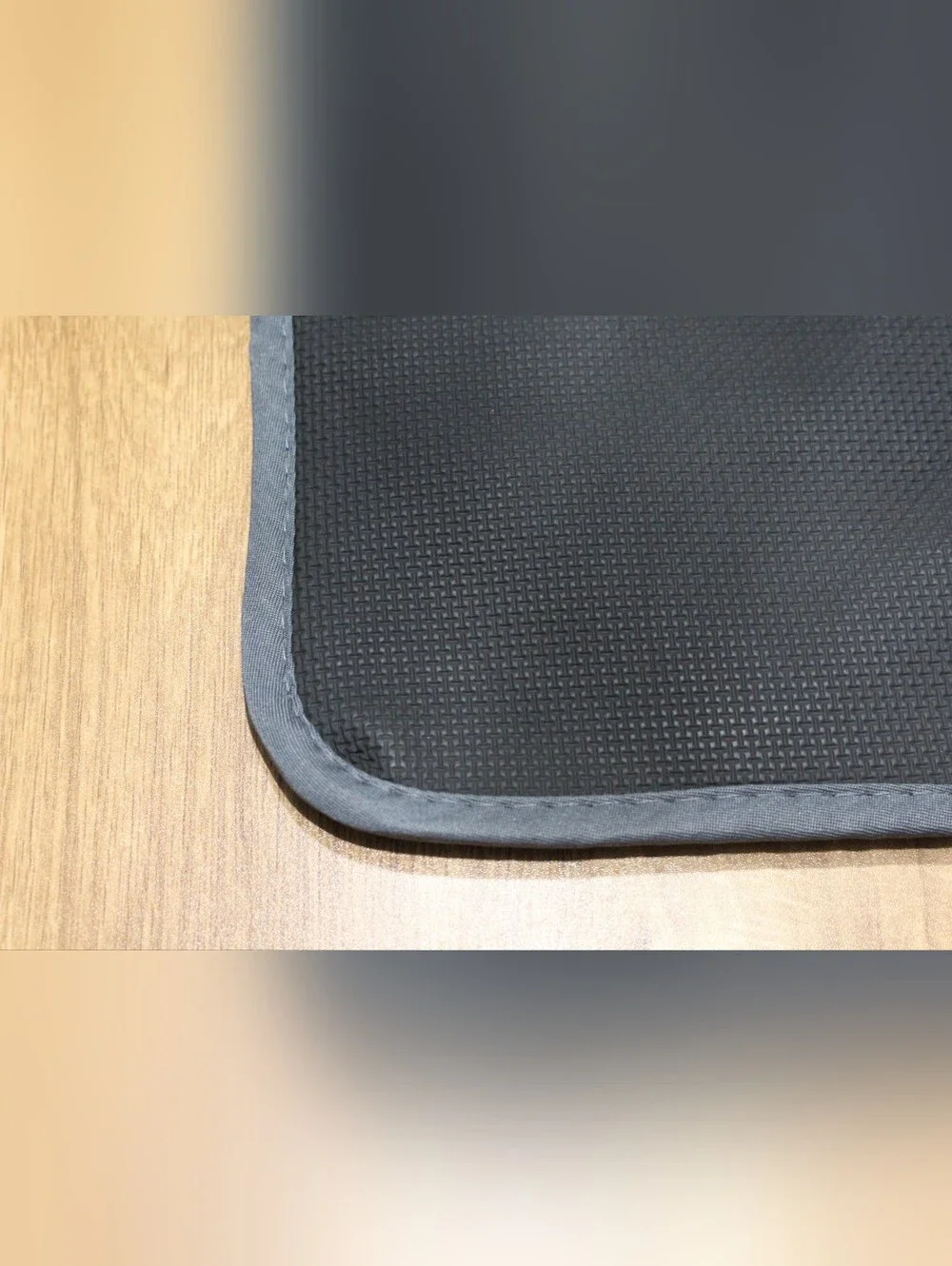 Handmade Gray Kitchen Potholder With Wooden Spoon